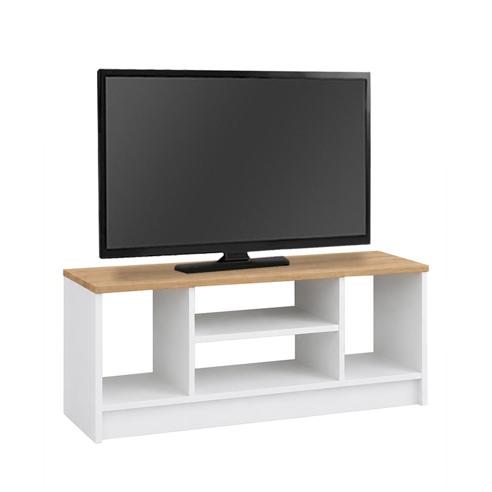 Έπιπλο τηλεόρασης Bahama  χρώμα λευκό - sapphire oak 120x35x46,5εκ. - Pakobazaar