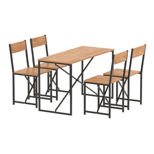 Σετ τραπεζαρία 5τμχ Maysa  χρώμα pine oak 120x52,7x71,8εκ. - Pakobazaar
