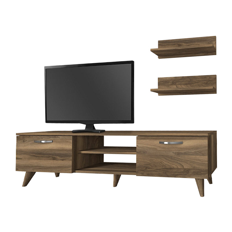 Έπιπλο τηλεόρασης Colin  χρώμα καρυδί 150x29,5x40,6εκ.