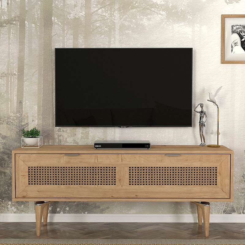 Έπιπλο τηλεόρασης Sirona  χρώμα sapphire oak 140x30x55εκ.