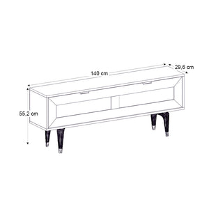 Έπιπλο τηλεόρασης Sirona  χρώμα sapphire oak 140x30x55εκ.