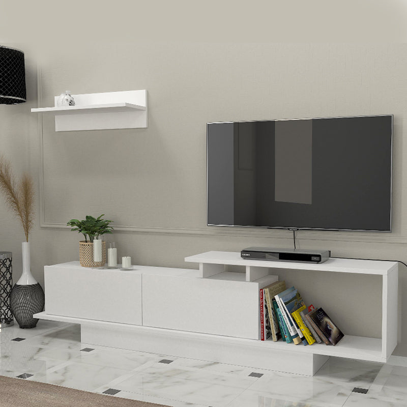 Έπιπλο τηλεόρασης Novara  χρώμα λευκό 180x29,6x45εκ.