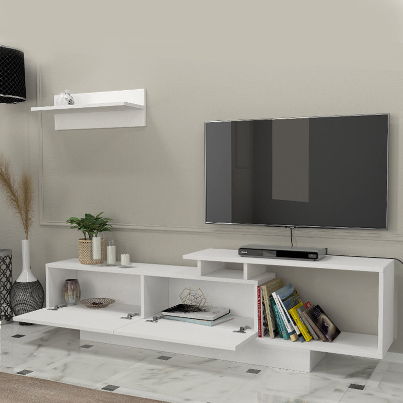 Έπιπλο τηλεόρασης Novara  χρώμα λευκό 180x29,6x45εκ.