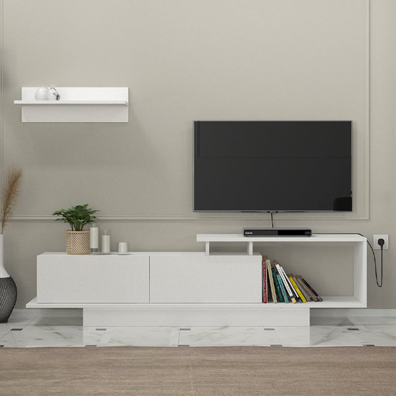 Έπιπλο τηλεόρασης Novara  χρώμα λευκό 180x29,6x45εκ.
