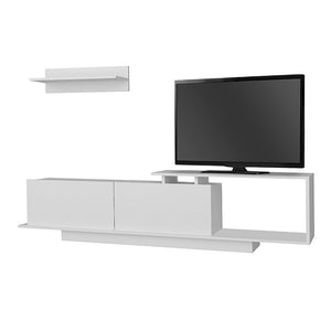 Έπιπλο τηλεόρασης Novara  χρώμα λευκό 180x29,6x45εκ.