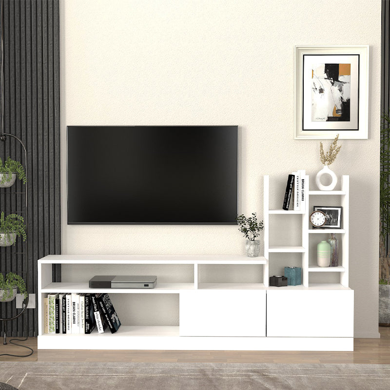 Σύνθεση τηλεόρασης Pesaro  χρώμα λευκό 165x25x91,3εκ.