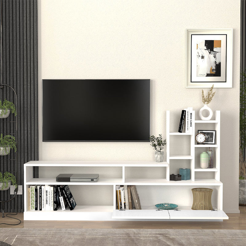 Σύνθεση τηλεόρασης Pesaro  χρώμα λευκό 165x25x91,3εκ.