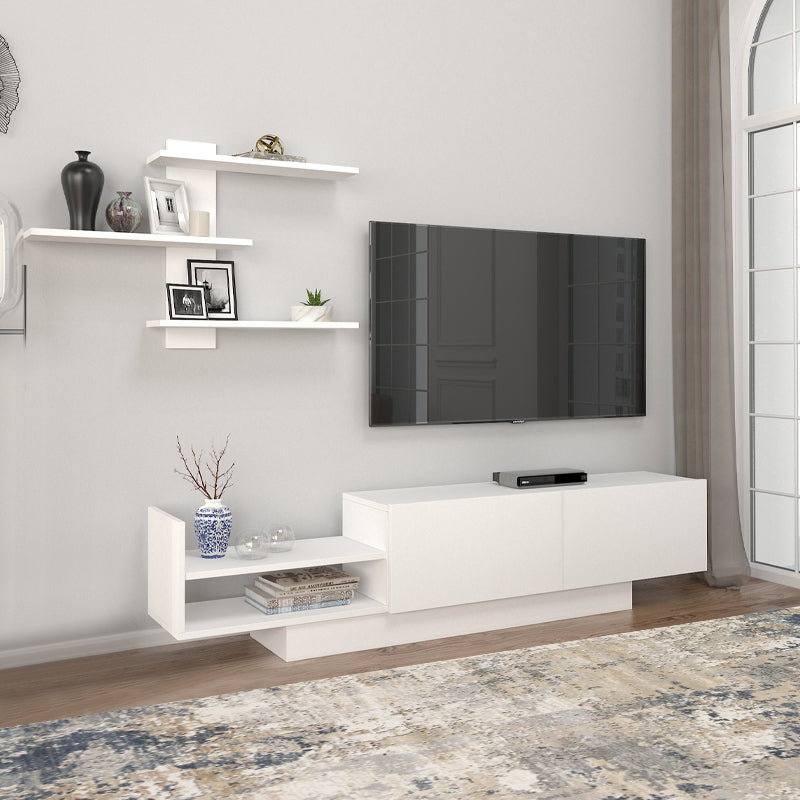 Σύνθεση τηλεόρασης Egemen  χρώμα λευκό 180x32x40εκ. - Pakobazaar