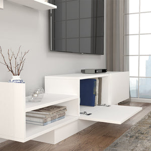 Σύνθεση τηλεόρασης Egemen  χρώμα λευκό 180x32x40εκ. - Pakobazaar