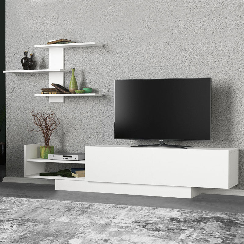 Σύνθεση τηλεόρασης Egemen  χρώμα λευκό 180x32x40εκ. - Pakobazaar