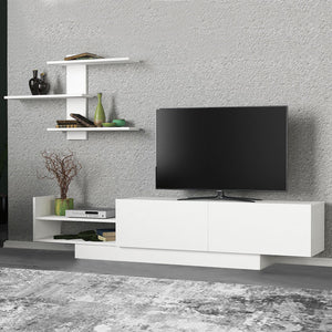 Σύνθεση τηλεόρασης Egemen  χρώμα λευκό 180x32x40εκ. - Pakobazaar