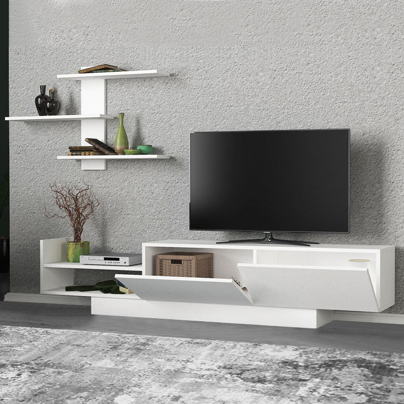 Σύνθεση τηλεόρασης Egemen  χρώμα λευκό 180x32x40εκ. - Pakobazaar