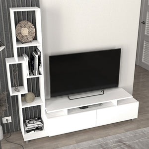 Σύνθεση τηλεόρασης Tulip  χρώμα λευκό 160x29,5x160εκ.