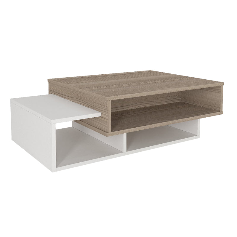 Τραπεζάκι σαλονιού Tab  χρώμα λευκό - cordoba 105x60x32εκ.