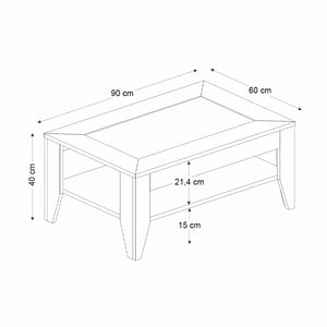 Τραπεζάκι σαλονιού Madura  χρώμα sapphire oak 90x60x40εκ.