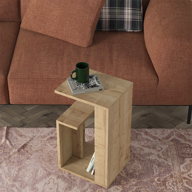 Τραπεζάκι βοηθητικό Rosana  χρώμα sapphire oak 35x29,5x60εκ.