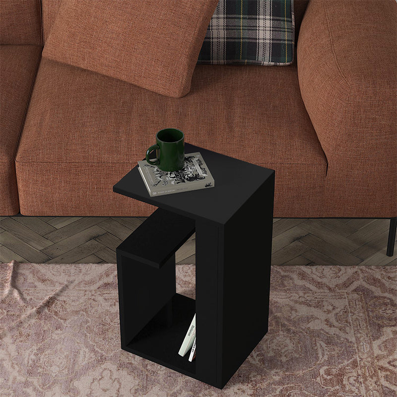 Τραπεζάκι βοηθητικό Rosana  χρώμα μαύρο 35x29,5x60εκ.