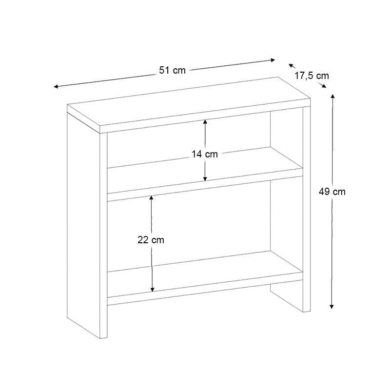 Τραπεζάκι βοηθητικό Silvanus  χρώμα μαύρο 51x17,5x49εκ. - Pakobazaar