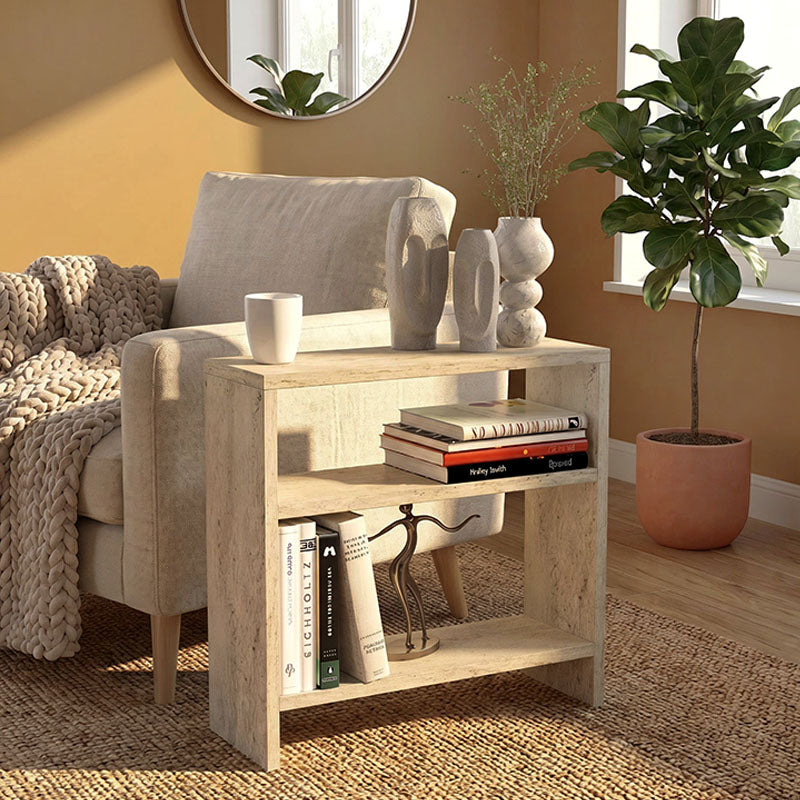 Τραπεζάκι βοηθητικό Silvanus  χρώμα travertine 51x17,5x49εκ. - Pakobazaar