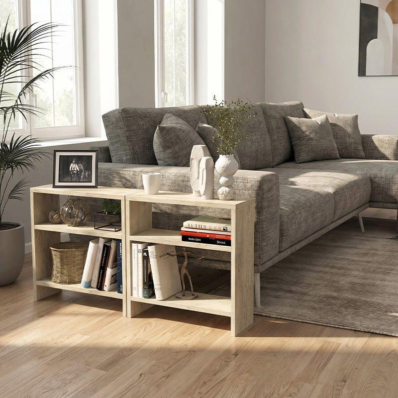 Τραπεζάκι βοηθητικό Silvanus  χρώμα travertine 51x17,5x49εκ. - Pakobazaar