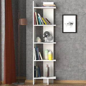 Βιβλιοθήκη Perla  χρώμα λευκό 48x22x170εκ. - Pakobazaar
