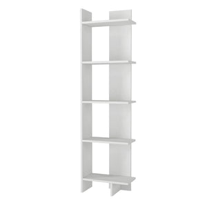 Βιβλιοθήκη Perla  χρώμα λευκό 48x22x170εκ. - Pakobazaar