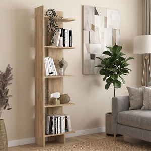 Βιβλιοθήκη Perla  χρώμα sepet oak 48x22x170εκ.