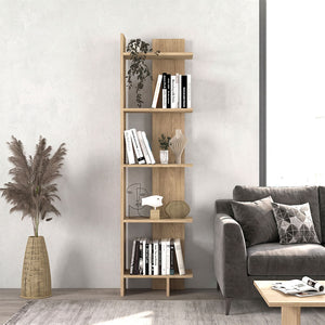 Βιβλιοθήκη Perla  χρώμα sepet oak 48x22x170εκ.