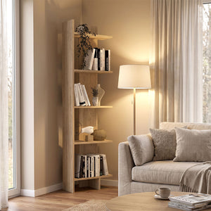 Βιβλιοθήκη Perla  χρώμα sepet oak 48x22x170εκ.