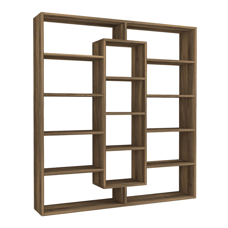 Βιβλιοθήκη Ample  χρώμα καρυδί 125x22x135,7εκ.