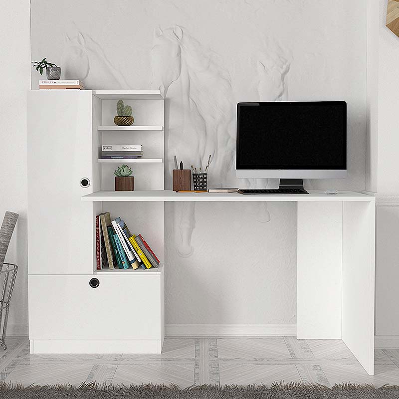 Γραφείο εργασίας Domingo  χρώμα λευκό 149,5x60x120εκ.