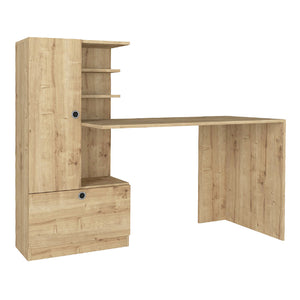 Γραφείο εργασίας Domingo  χρώμα sapphire oak 149,5x60x120εκ.