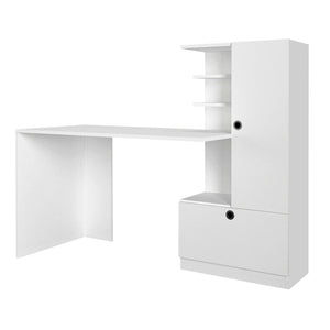 Γραφείο εργασίας Merino  χρώμα λευκό 149,5x61,8x120εκ.