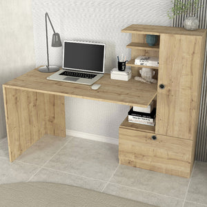 Γραφείο εργασίας Merino  χρώμα sapphire oak 149,5x61,8x120εκ.