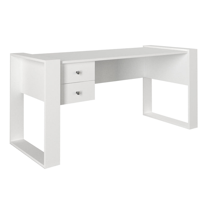 Γραφείο εργασίας Fernando  χρώμα λευκό 158,4x60x72,2εκ.