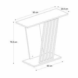 Κονσόλα Gravity  χρώμα μαύρο εφέ μαρμάρου - χρυσό 90x29,6x76,8εκ.