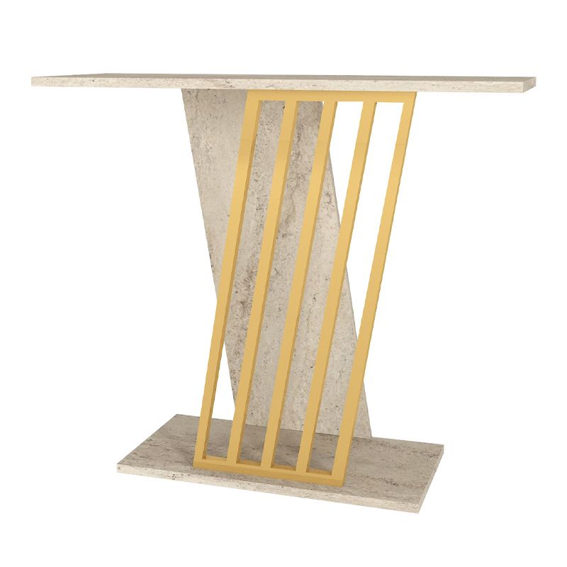 Κονσόλα Gravity  χρώμα travertine - χρυσό 90x29,6x76,8εκ. - Pakobazaar