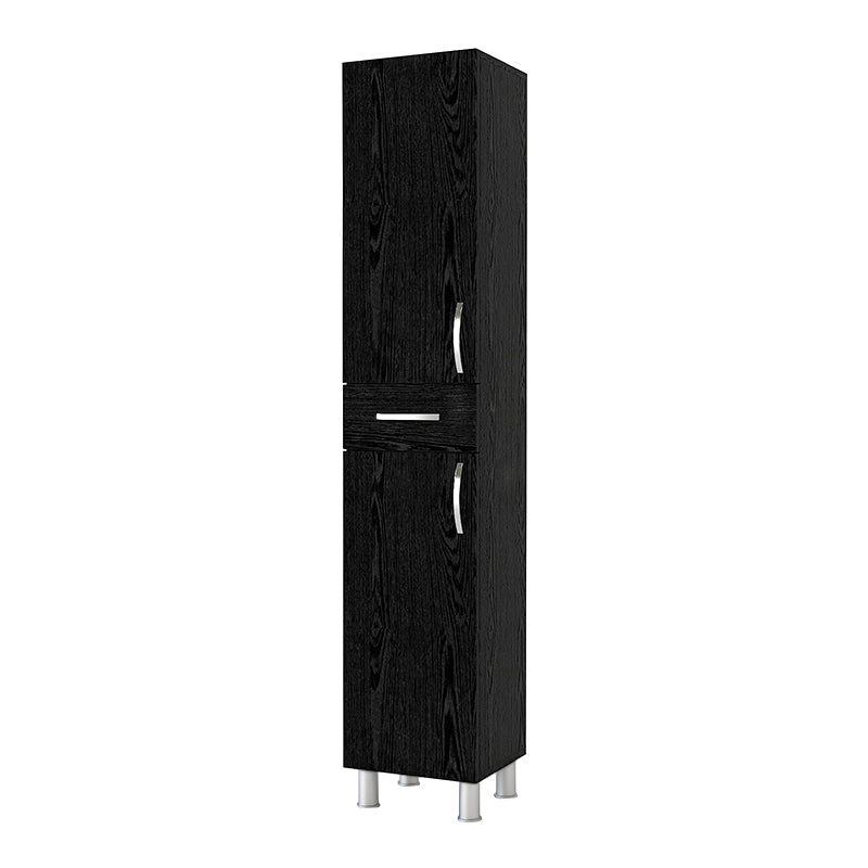 Ντουλάπι κουζίνας - μπάνιου Selina  χρώμα sencron black 35x31x179εκ.