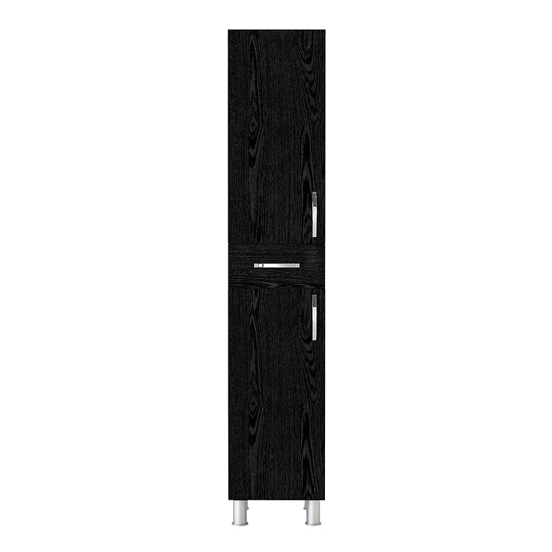 Ντουλάπι κουζίνας - μπάνιου Selina  χρώμα sencron black 35x31x179εκ.