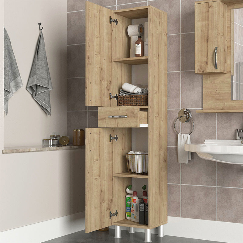 Ντουλάπι κουζίνας - μπάνιου Selina  χρώμα sapphire oak 35x31x179εκ. - Pakobazaar