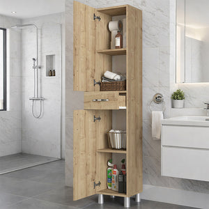 Ντουλάπι κουζίνας - μπάνιου Selina  χρώμα sapphire oak 35x31x179εκ. - Pakobazaar