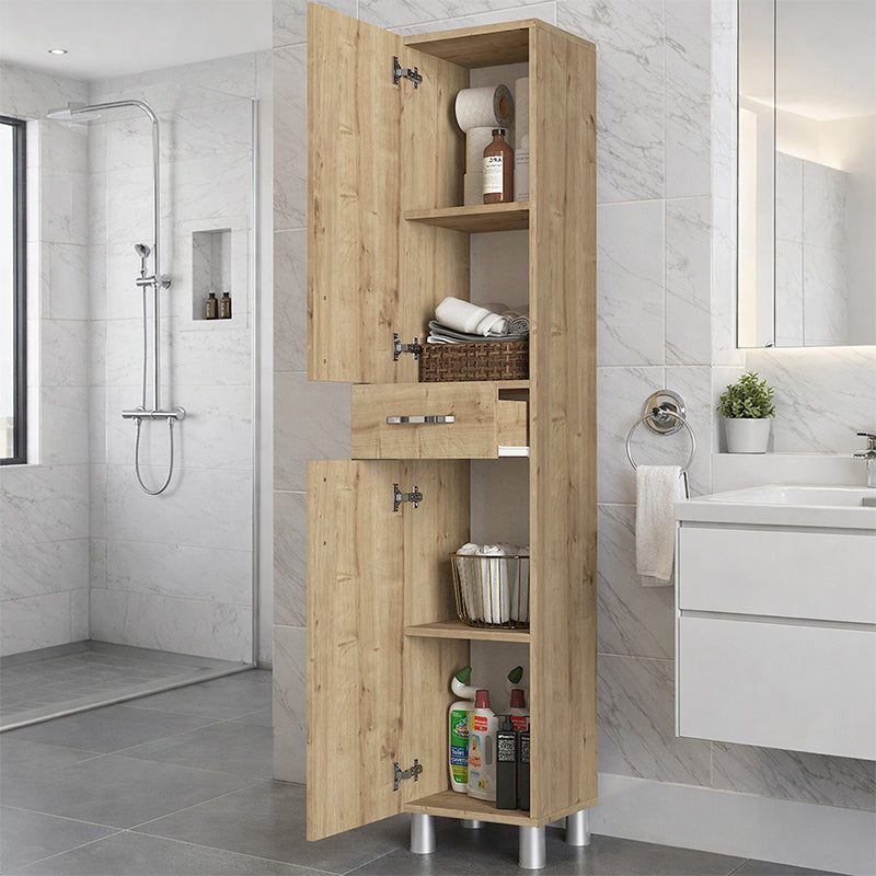 Ντουλάπι κουζίνας - μπάνιου Selina  χρώμα sapphire oak 35x31x179εκ. - Pakobazaar