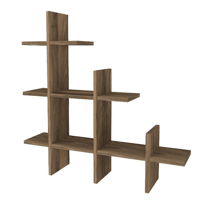 Ραφιέρα τοίχου Juke  χρώμα καρυδί 81,8x18x80εκ. - Pakobazaar