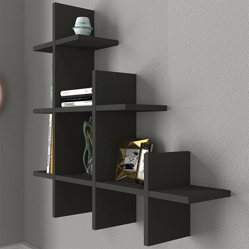 Ραφιέρα τοίχου Juke  χρώμα ανθρακί 81,8x18x80εκ.