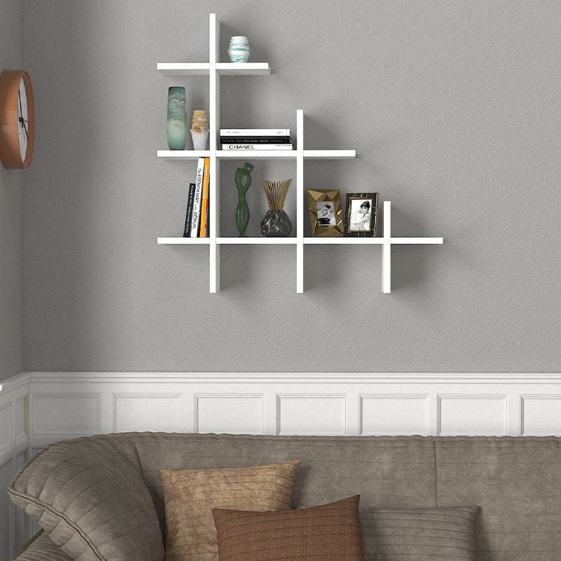 Ραφιέρα τοίχου Juke  χρώμα λευκό 81,8x18x80εκ. - Pakobazaar