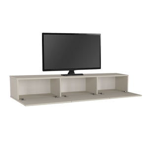 Έπιπλο τηλεόρασης επιτοίχιο Damla  με LED χρώμα sandstone 180x29,5x29,5εκ.