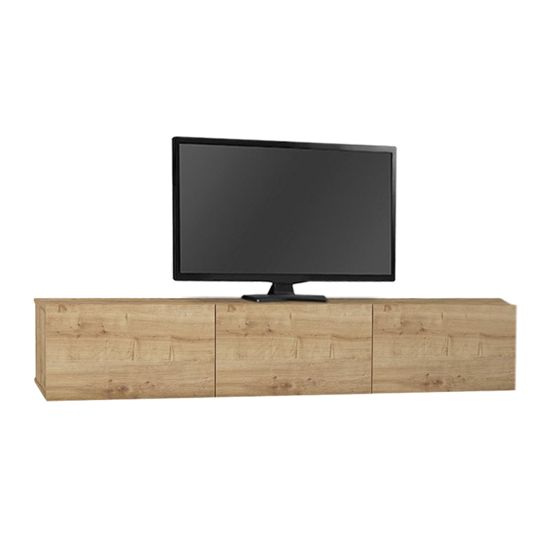 Έπιπλο τηλεόρασης επιτοίχιο Damla  με LED χρώμα sapphire oak 180x29,5x29,5εκ.