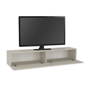 Έπιπλο τηλεόρασης επιτοίχιο Aristo  με LED χρώμα sandstone 135x31,6x25εκ.