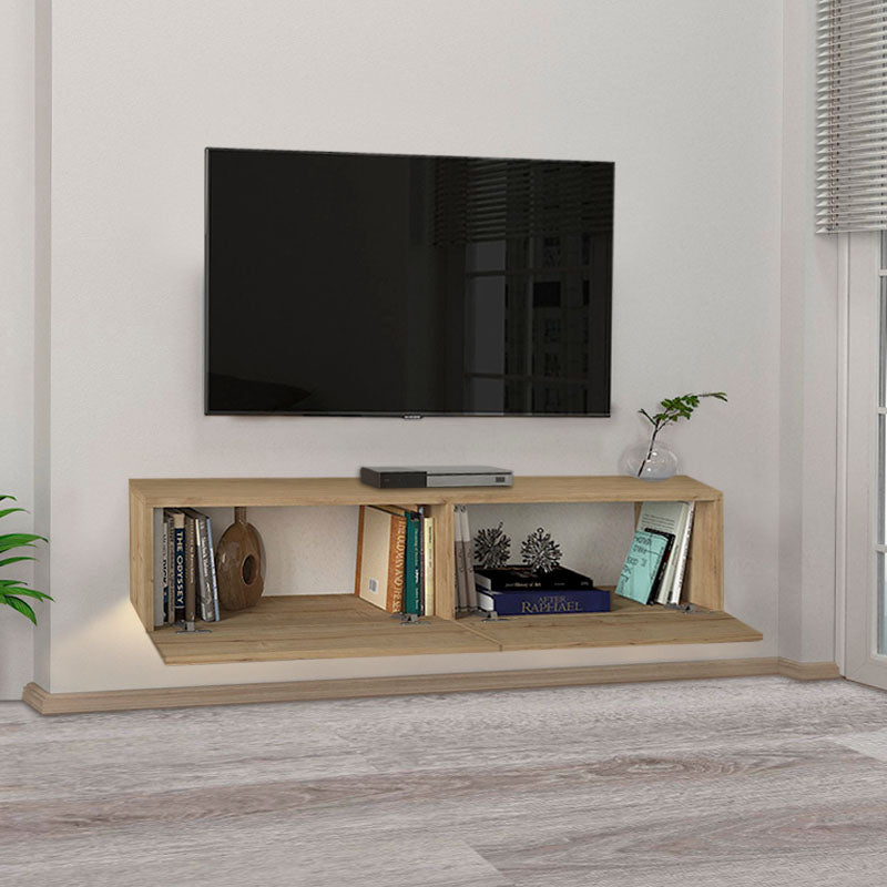 Έπιπλο τηλεόρασης επιτοίχιο Aristo  με LED χρώμα sapphire oak 135x31,6x25εκ.