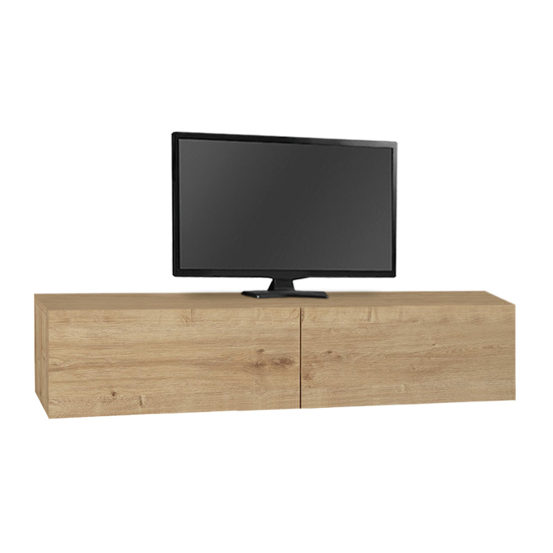 Έπιπλο τηλεόρασης επιτοίχιο Aristo  με LED χρώμα sapphire oak 135x31,6x25εκ.